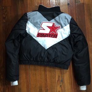 Starter black label puffer bomber winter jacket